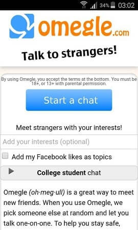 APK Omegle para Android