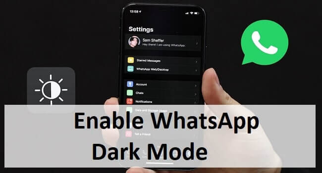Включить темный режим WhatsApp