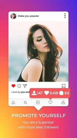 Obtenha seguidores para o aplicativo Instagram