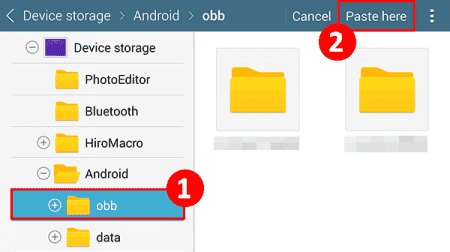 ติดตั้งไฟล์ OBB บน Android