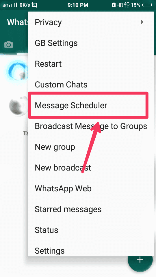How To Schedule Messages On GBWhatsApp