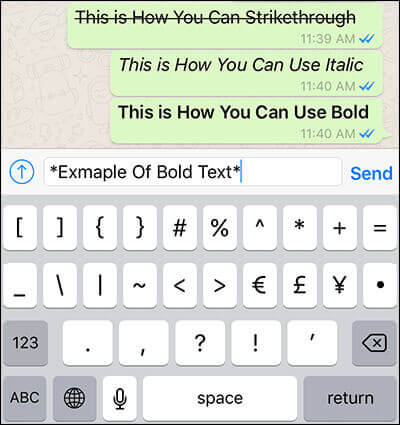 WhatsApp Bold Text