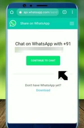 WhatsApp Continue To Chat