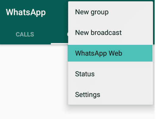 WhatsApp Web no telefone
