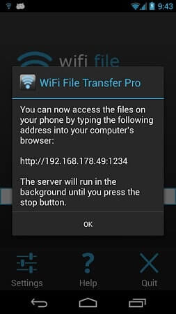 Android için WiFi Dosya Aktarımı Pro