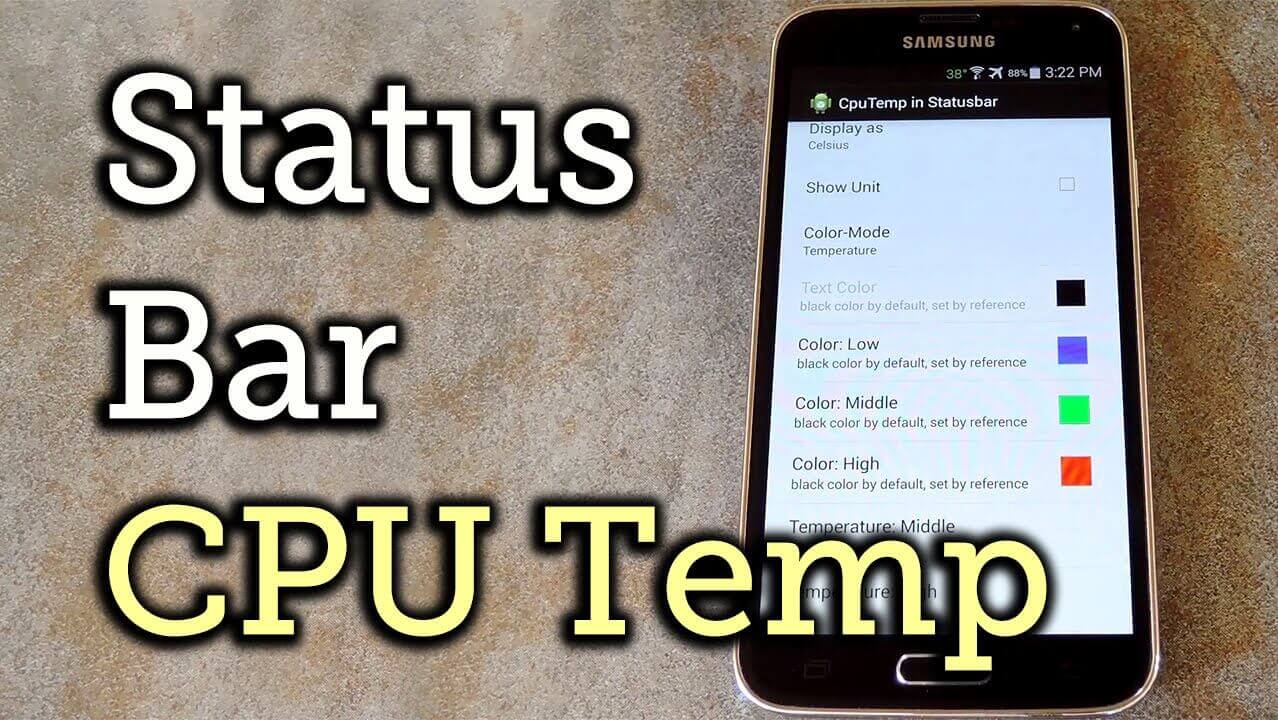 How to Show CPU Temperature on Android Status Bar