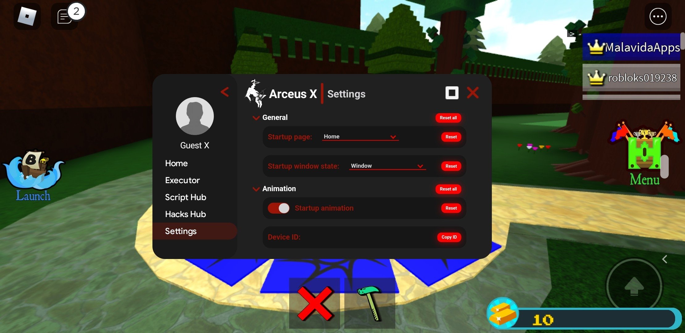 Скачать Roblox Arceus X на андроид APK v3.1.0 бесплатно