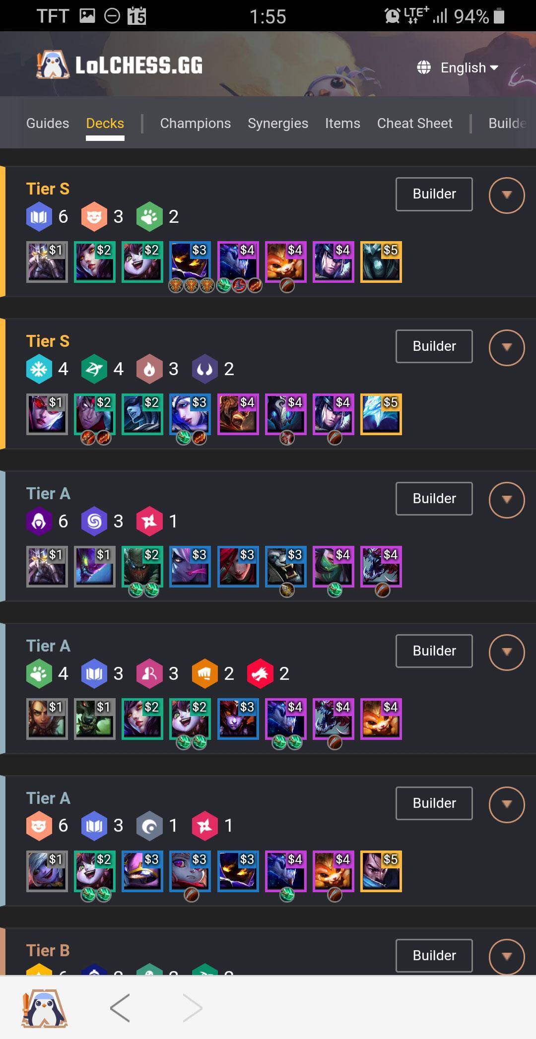 Builds for TFT LoLChess Guide - APK Download for Android