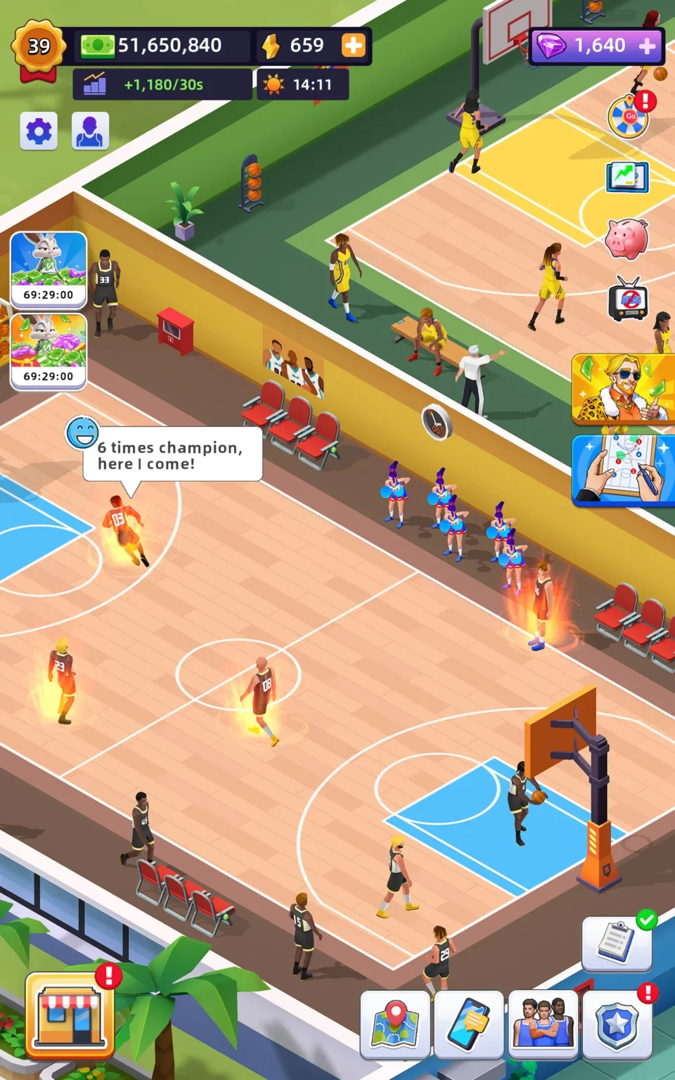 Idle basketball arena tycoon